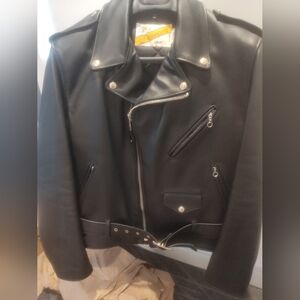 Scott leather biker jacket